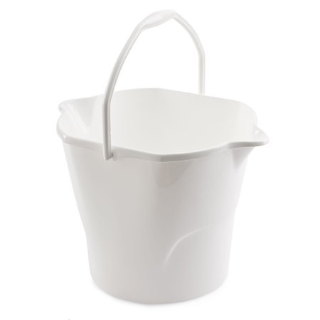 LIBMAN COMMERCIAL 3 Gallon Round Utility Bucket, White, 6PK 256